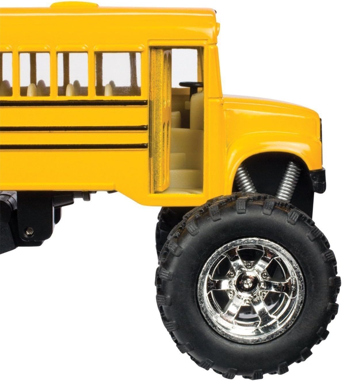 5" Monster School Bus Die Cast Metal Model, Pullback Action Toy Monster Truck