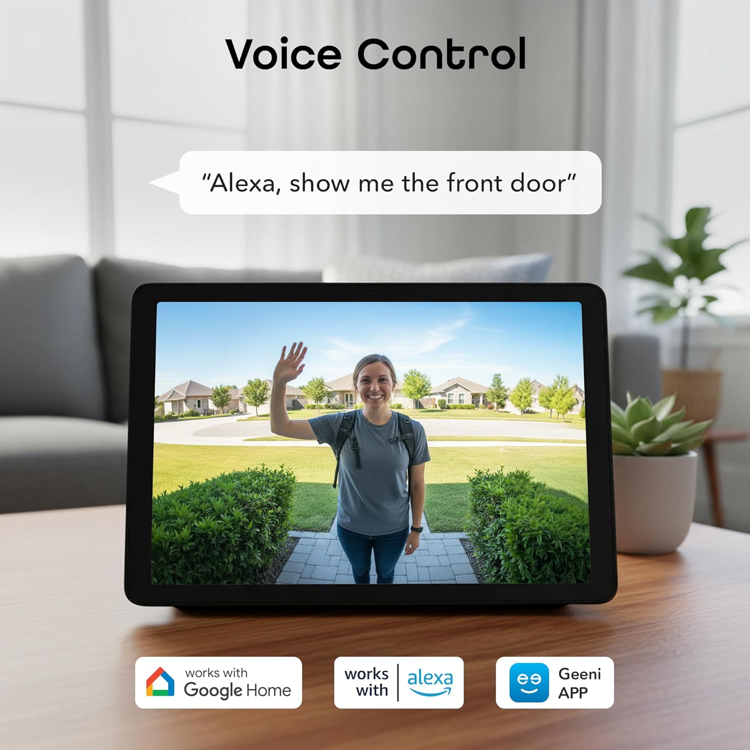 Geeni Halo 3MP Smart Video Doorbell Camera, Battery Powered or Hardwired | Includes plug-in chime, 2K HD video, 2-way audio, night vision