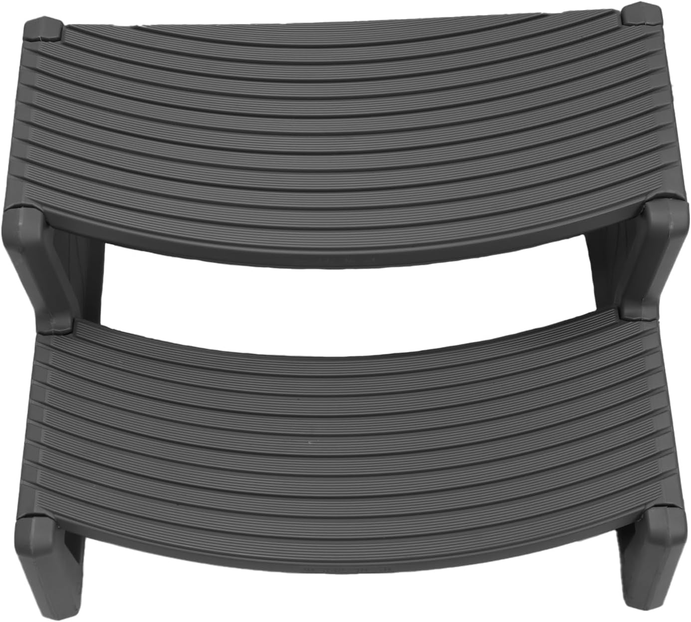 Confer Plastics Resin Multi Purpose Outdoor Non Slip Portable Spa and Hot Tub Handi-Step Deck Patio Steps Accessories, Charcoal Grey