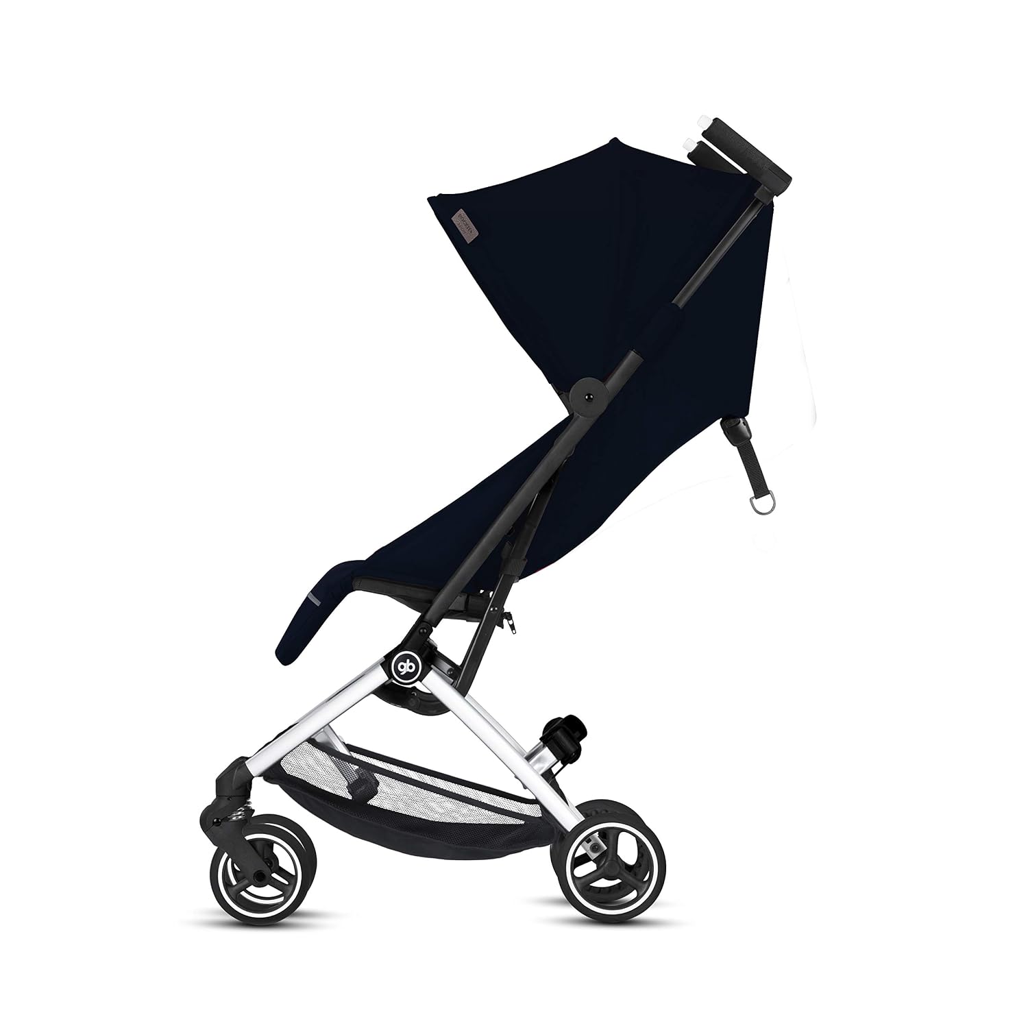 gb Pockit+ All-Terrain, Ultra Compact Lightweight Travel Stroller with Canopy and Reclining Seat in Velvet Black
