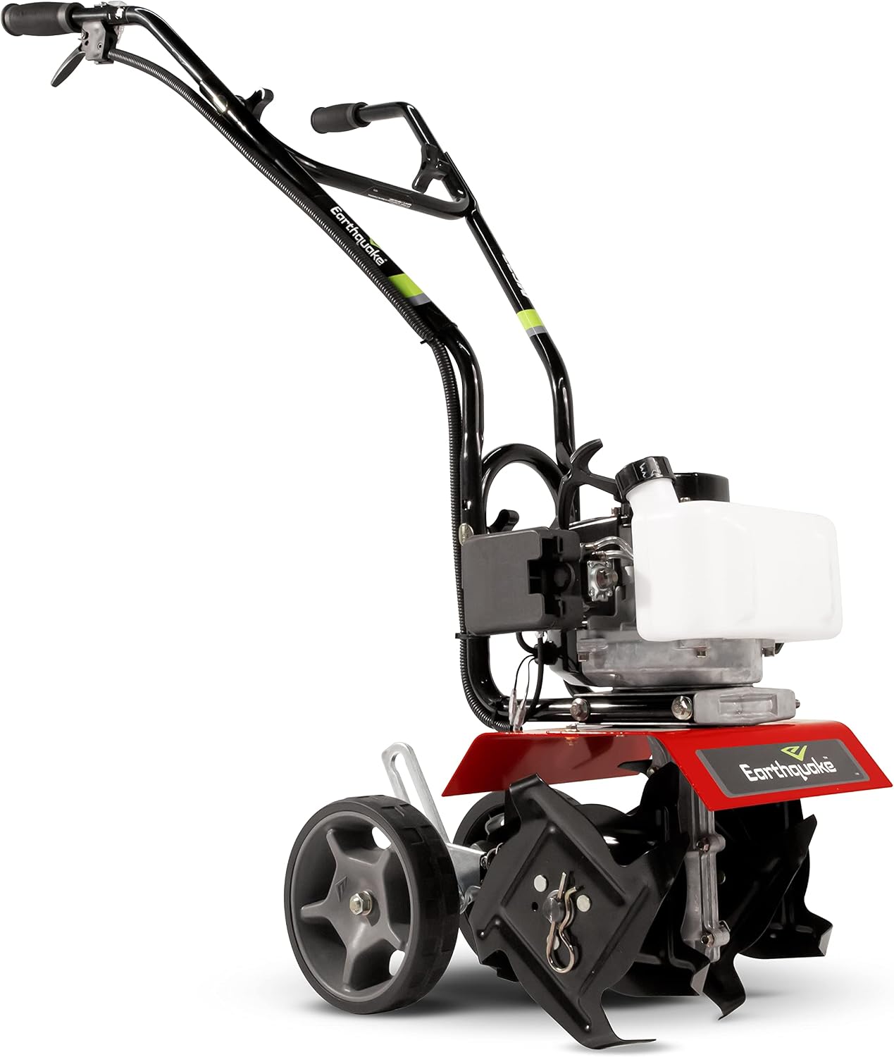 Earthquake 31635 MC33 Mini Tiller Cultivator, Powerful 33cc 2-Cycle Viper Engine, Gear Drive Transmission, Height Adjustable Wheels, 5 Year Warranty