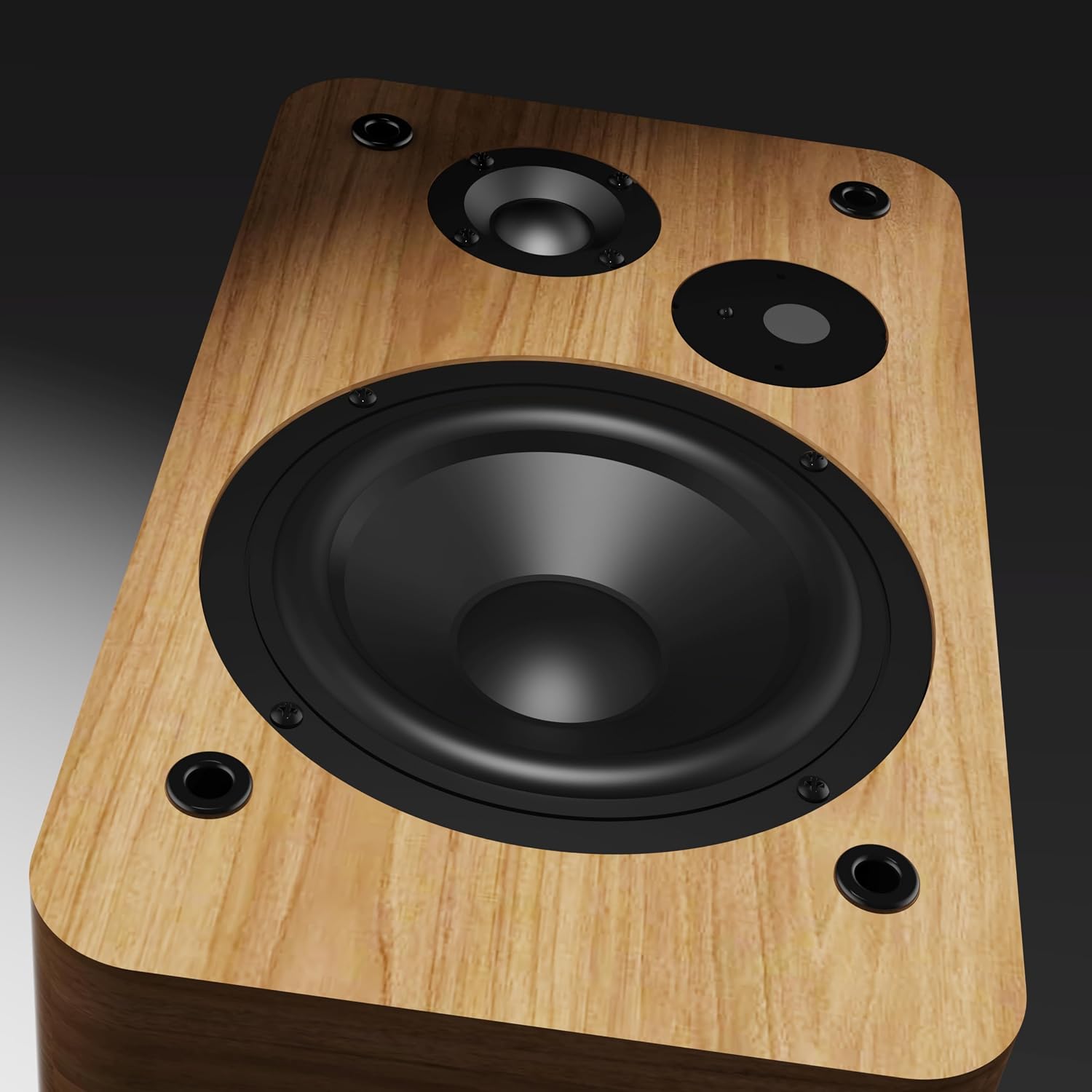 Powered Bookshelf Speakers - Studio Monitor Bookshelf Speakers 36W RMS - Active Bookshelf Speakers