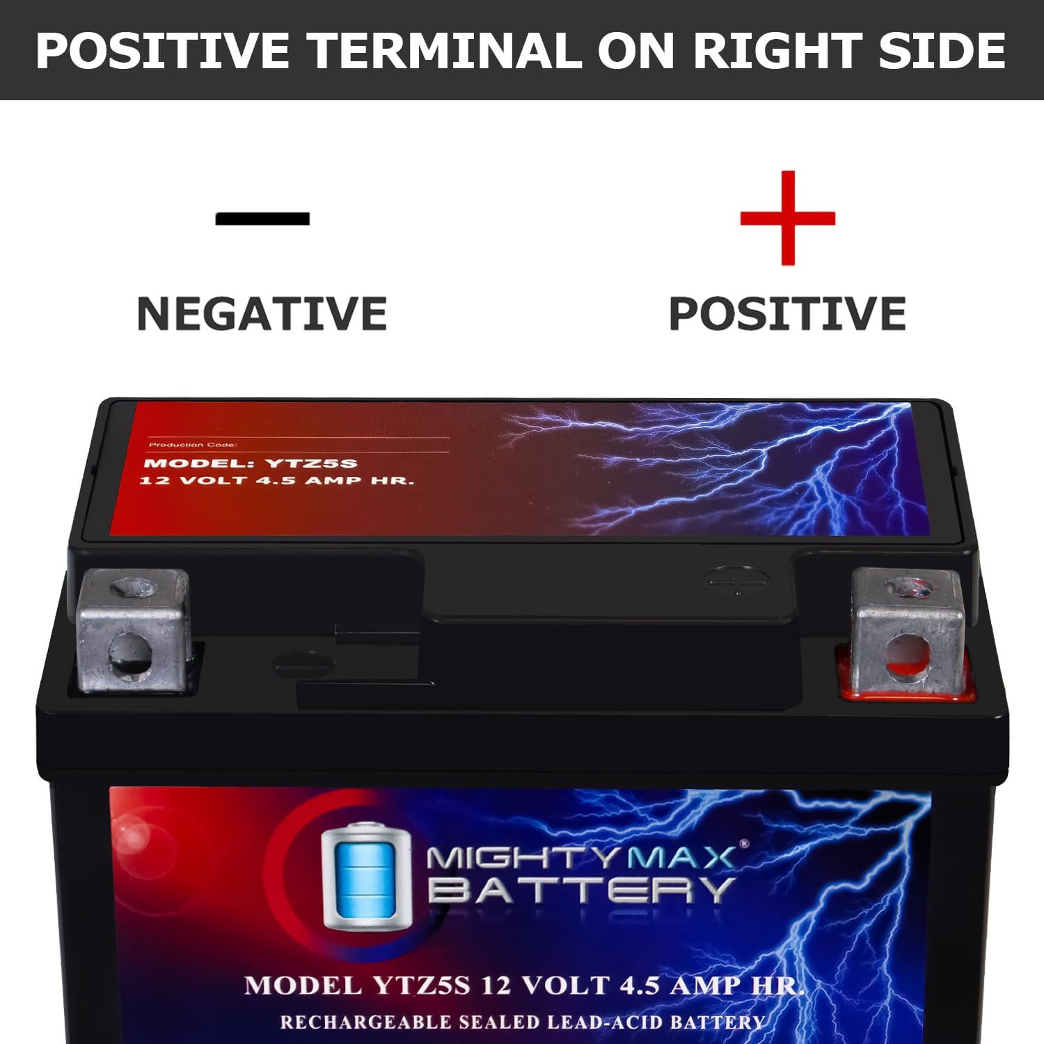 Mighty Max Battery YTZ12S -12 Volt 11 AH, 210 CCA, Rechargeable Maintenance Free SLA AGM Motorcycle Battery