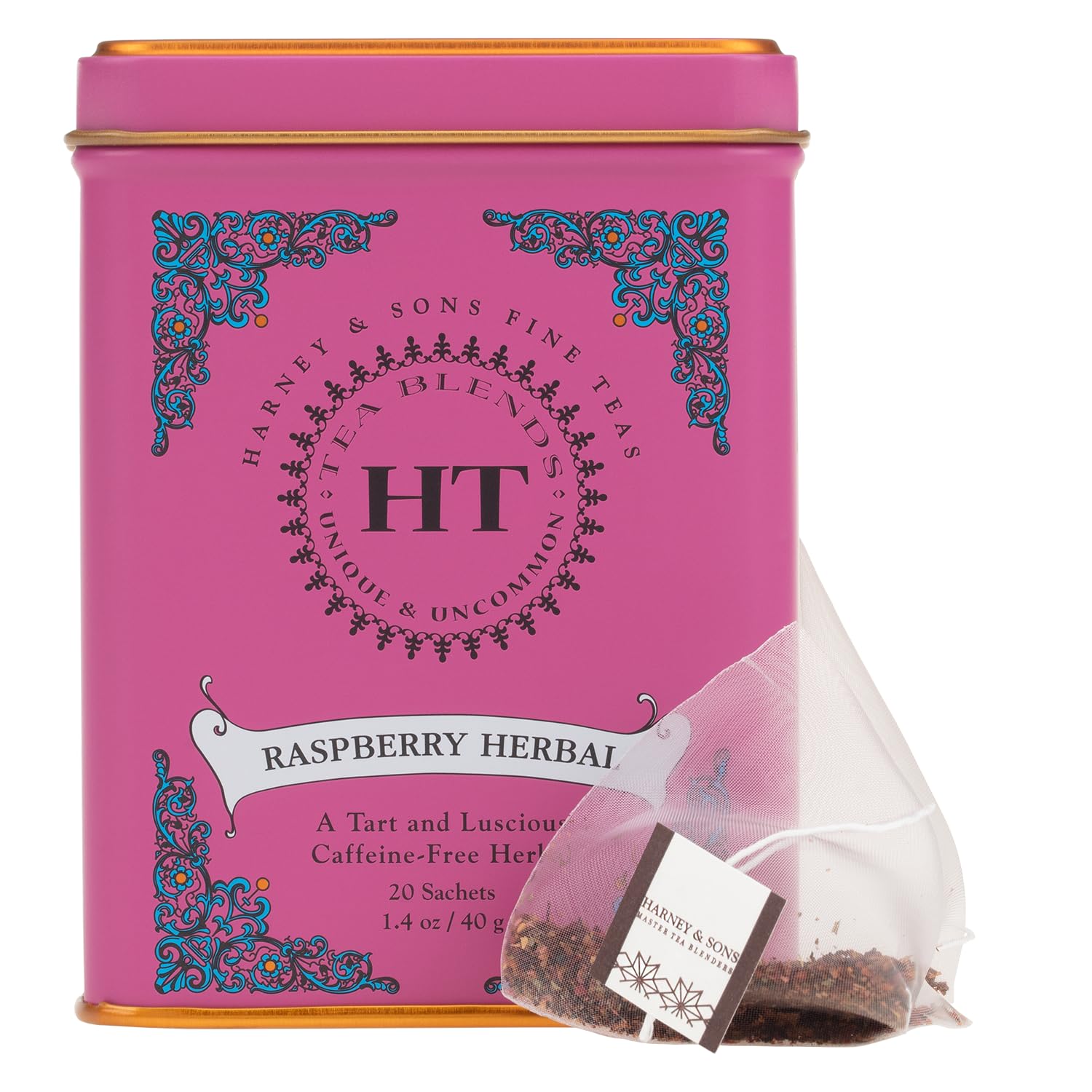 Harney & Sons HT Organic Supreme Green Tea, 20 Sachets, Tea Tin | Organic green tea with 20 sachets in a reusable tea tin. Caffeinated.
