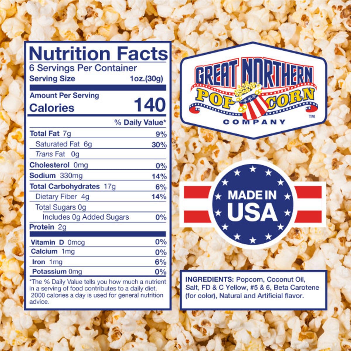 Movie Theater Style 40-Count Popcorn Packs - Pre-Measured 8-Ounce All-in-One Kernel, Salt, Oil Packets for Popping Machines by Great Northern Popcorn | All-in-One Pre-Measured Kernels, Butter Flavored Salt, and Coconut Oil Packets for 8oz Kettle - Movie…