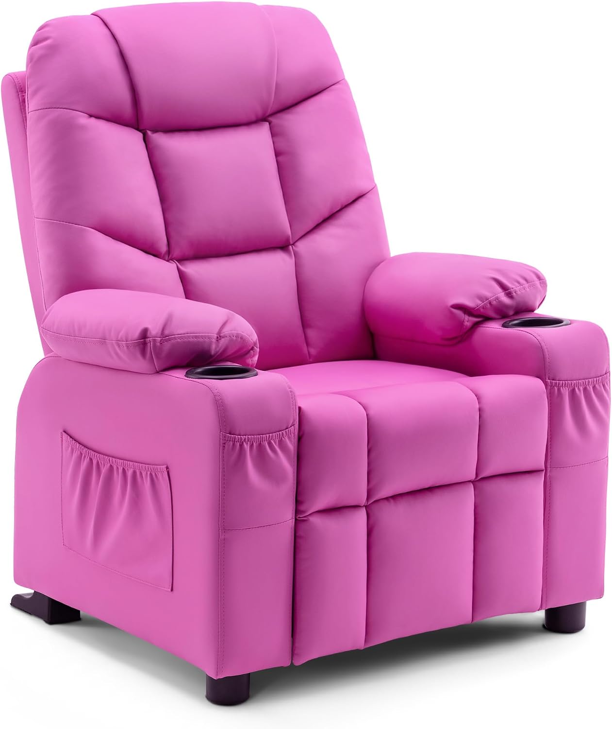 MCombo Big Kids Recliner for Ages 3+, Toddlers Recliner 7355 Velvet, Blue
