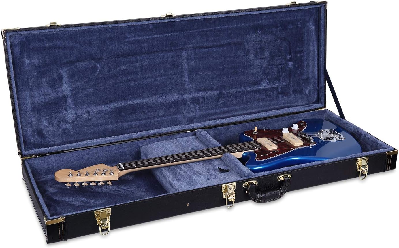 Crossrock Hardshell Arch Top wood case fits SG Electric Guitars-Black(CRW600SGBK)