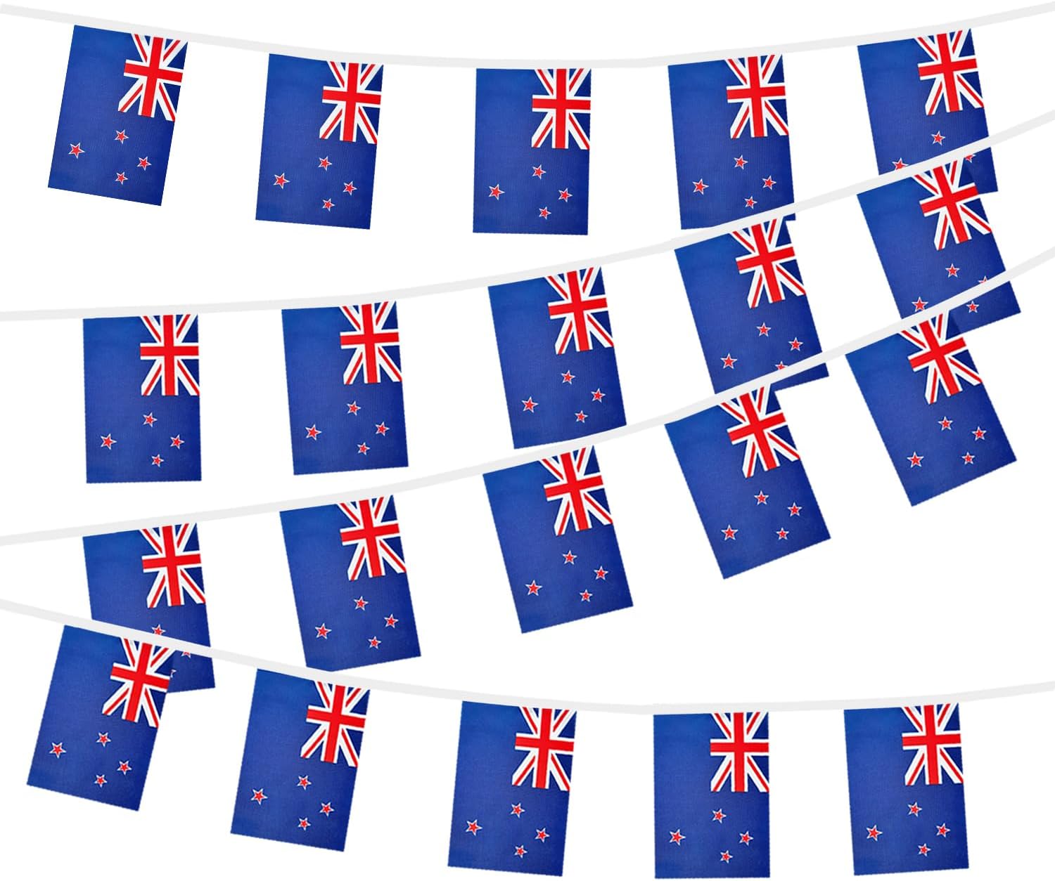 Nicaragua String Flags Banner Mini Small Nicaraguans Flag Bunting Patriotic Hanging Decor,National Holiday, Sports Game, Fiesta & Themed Party,18 Feet 20 Flags