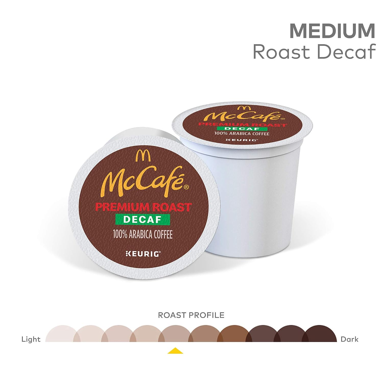 McCafe Premium Roast Decaf Coffee, Single Serve Keurig K-Cup Pods, Decaffeinated, 96 Count (4 Packs of 24)