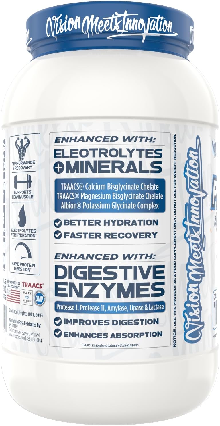 VMI Sports | ProtoLyte Whey Isolate Protein Powder | Low Calorie Whey for Weight Loss and Muscle Gain | Digestive Enzymes | Non-GMO (1.6 lb, Chocolate Fudge Cookie) | Premium whey isolate protein powder for smooth mixing in shakes smoothies and convenien…