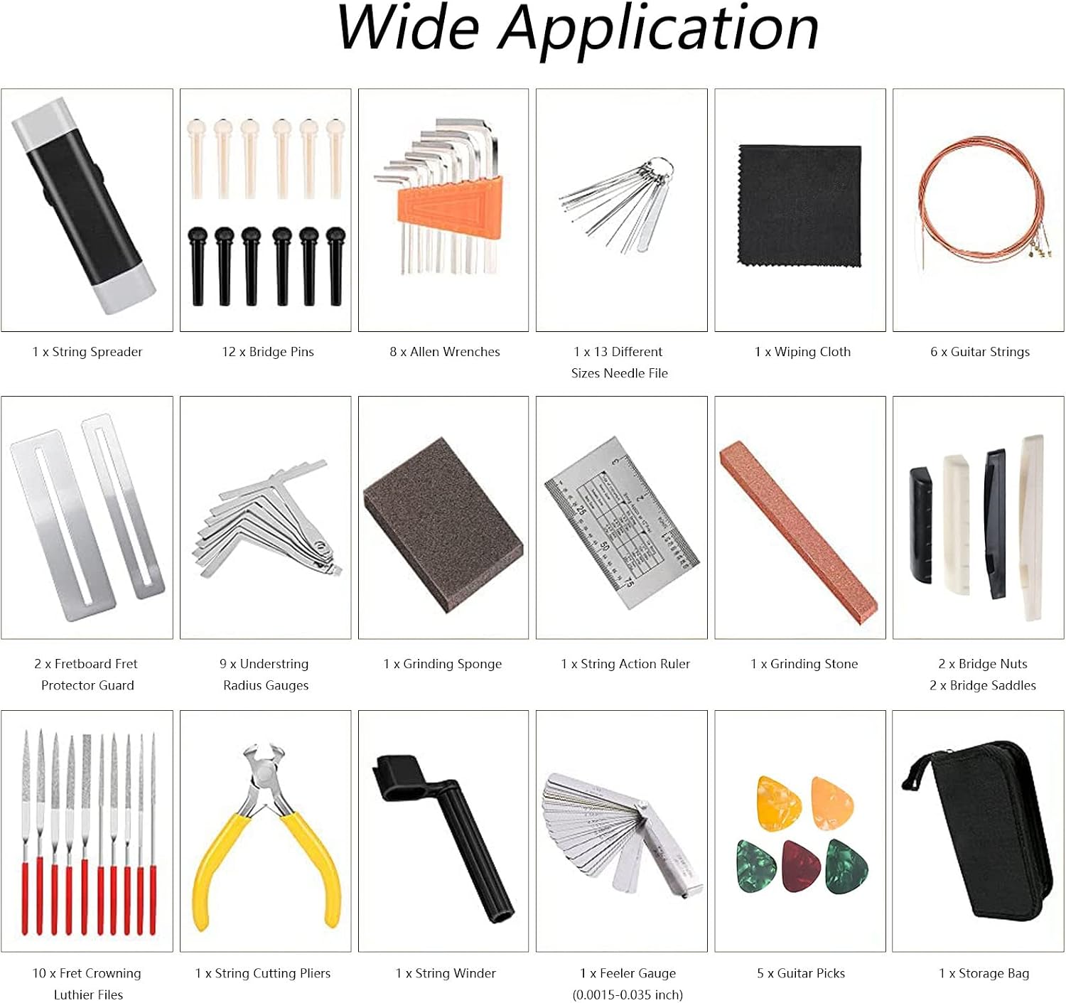 72PCS Guitar Tool Kit