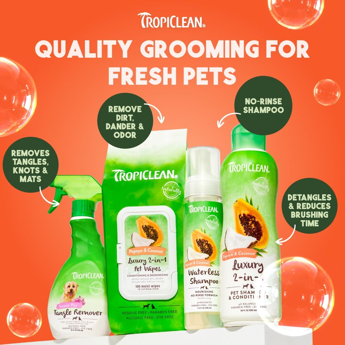 TropiClean Deodorizing Dog Shampoo, Berry & Coconut Scent, 2.5 Gallon