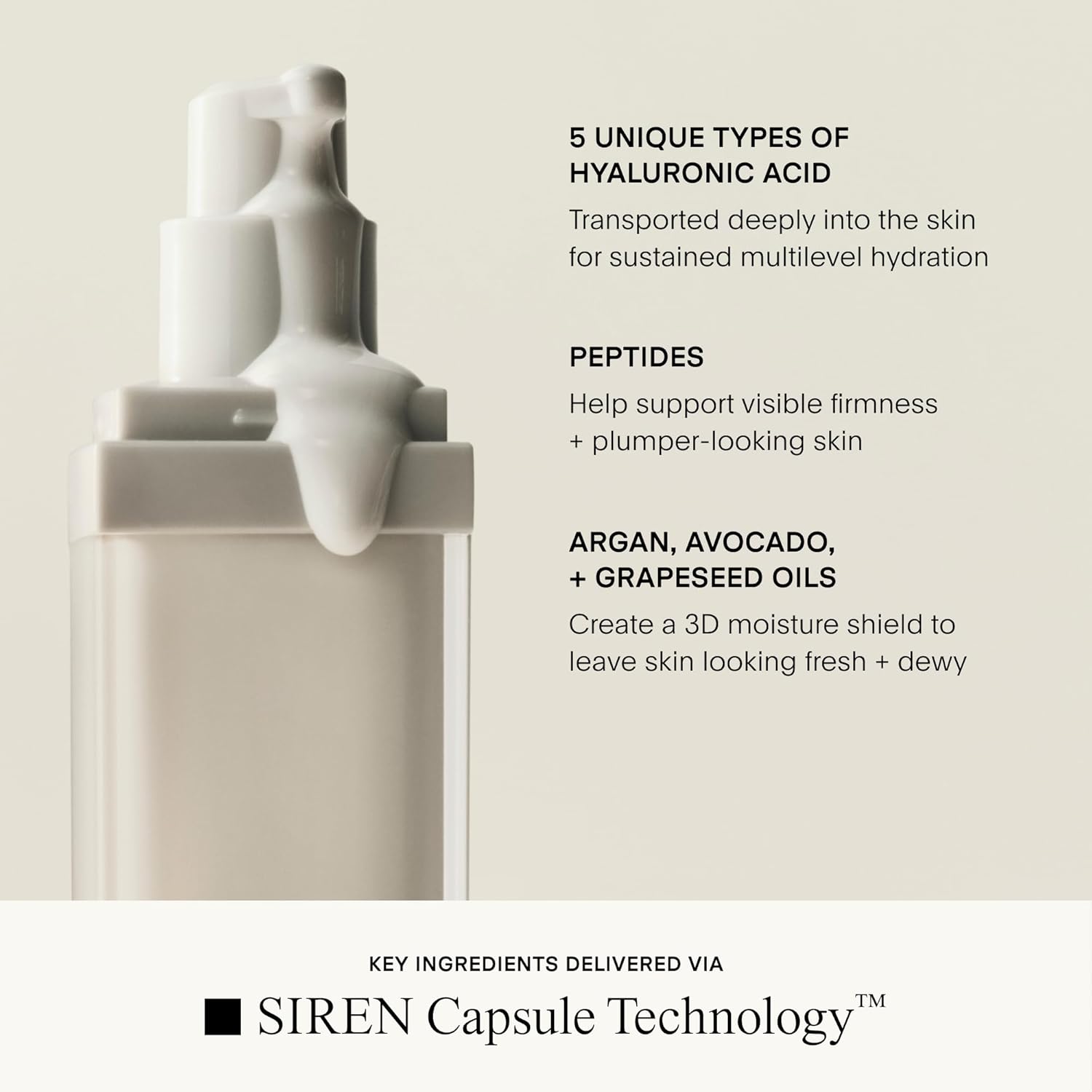 U Beauty The SUPER Hydrator - Mega-Dose Skin Hydrator and Hyaluronic Acid Moisturizing Cream with Peptides and Grapeseed Oil for Supple, Smooth