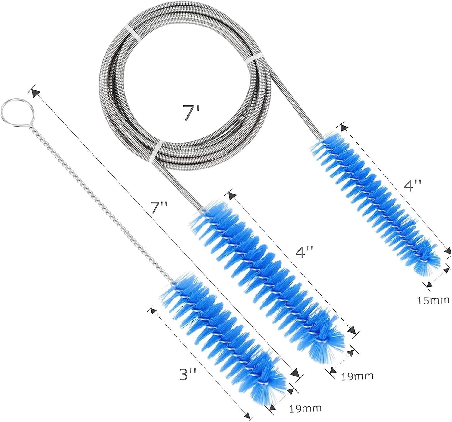 Universal CPAP Tube and Mask Cleaning Brush - Stainless Steel Cleaner for CPAP Hoses and Mask - Wire Bristle Solution - Portable