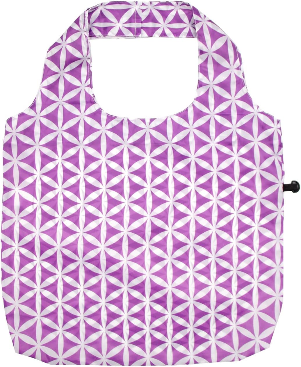 HOLYLUCK Reusable Grocery Bags,Heavy Duty Foldable Shopping Tote Bag (Standard, 3 Blue Geometric Flowers)