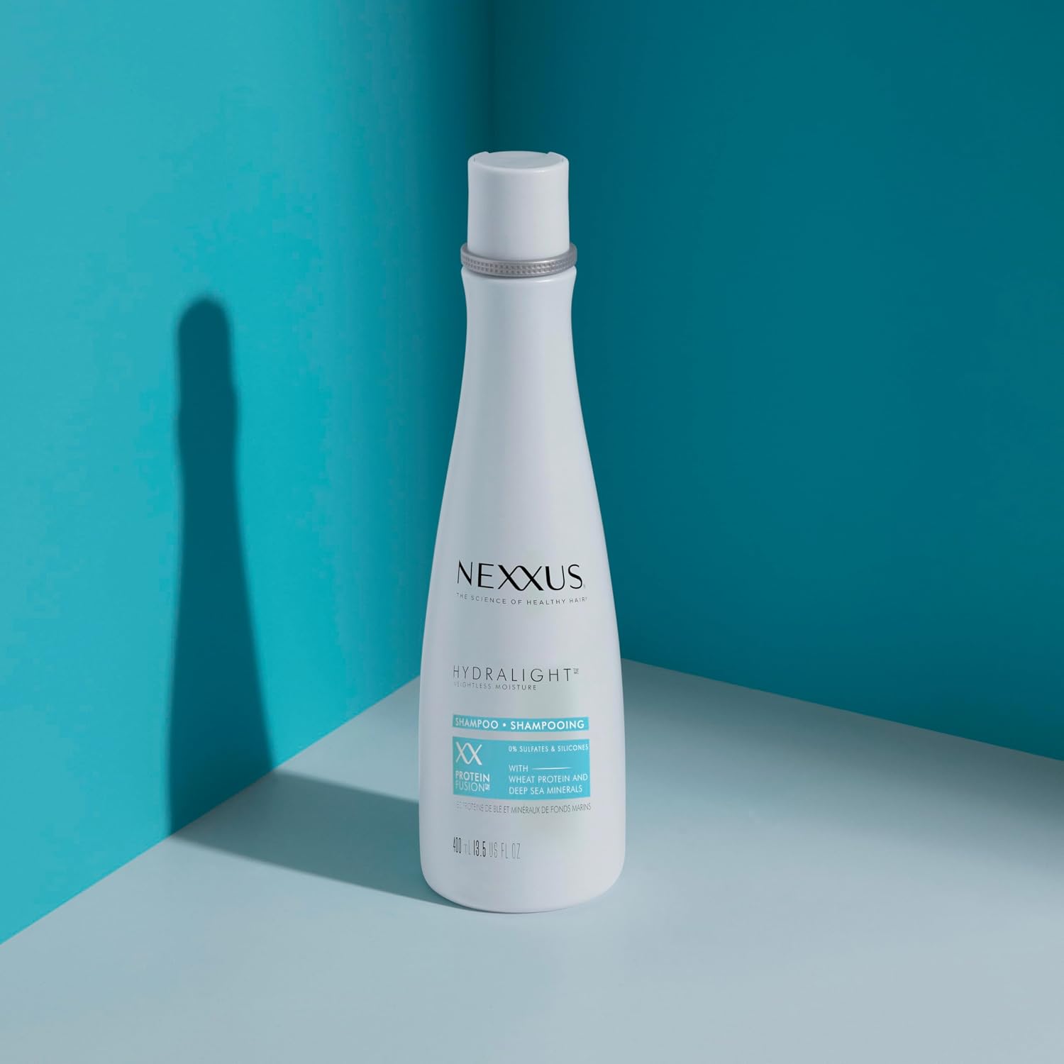 Nexxus Hydralight Shampoo for Hydration for Oily Roots and Dry Ends Hair Care Powered by Aquabank Booster Technology with Glycerin 13.5 oz