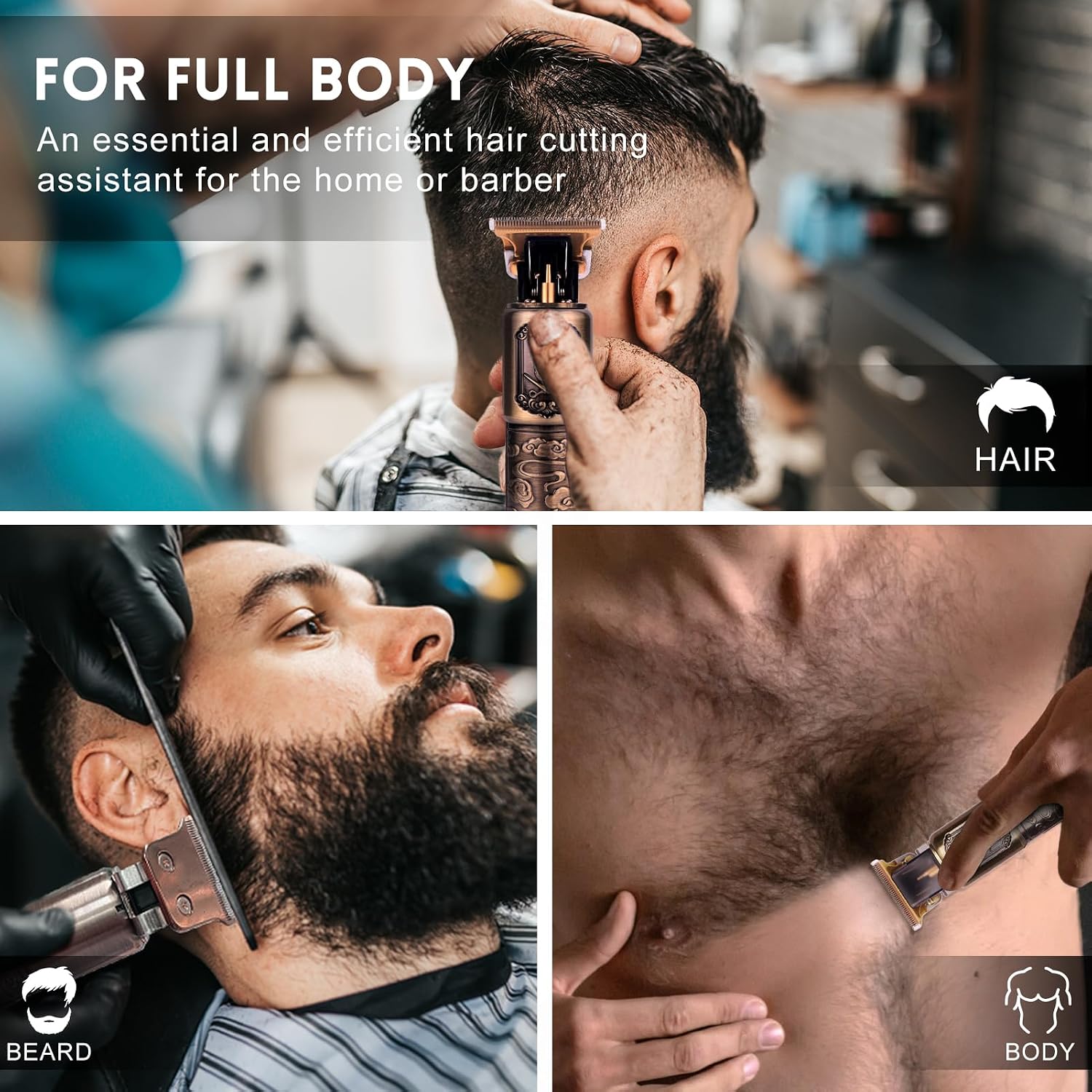 Ufree Beard Trimmer for Men, T-Blade Hair Trimmer, Zero Gap Edger Clippers