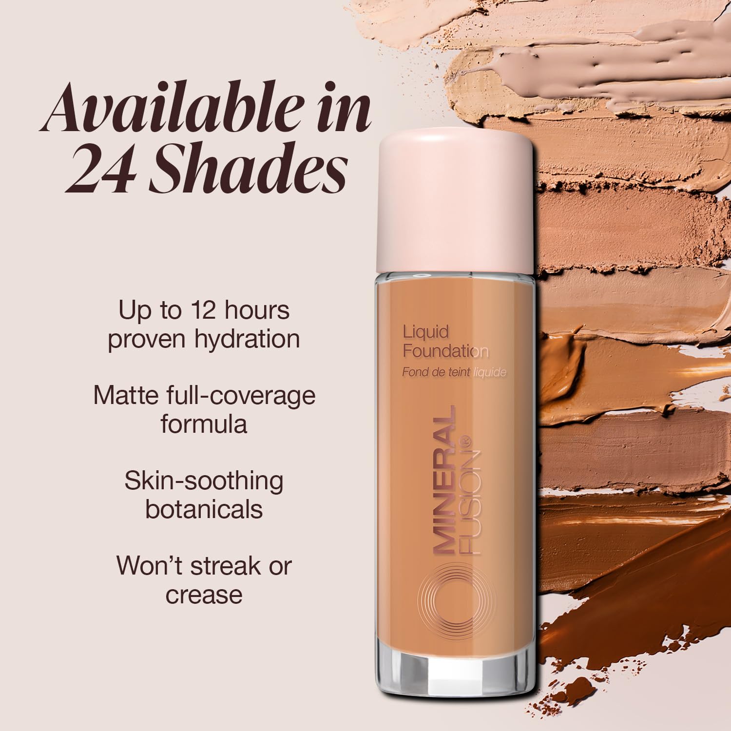 Mineral Fusion Full Coverage Liquid Foundation (Cool 1, Fair), 1 Fl Oz