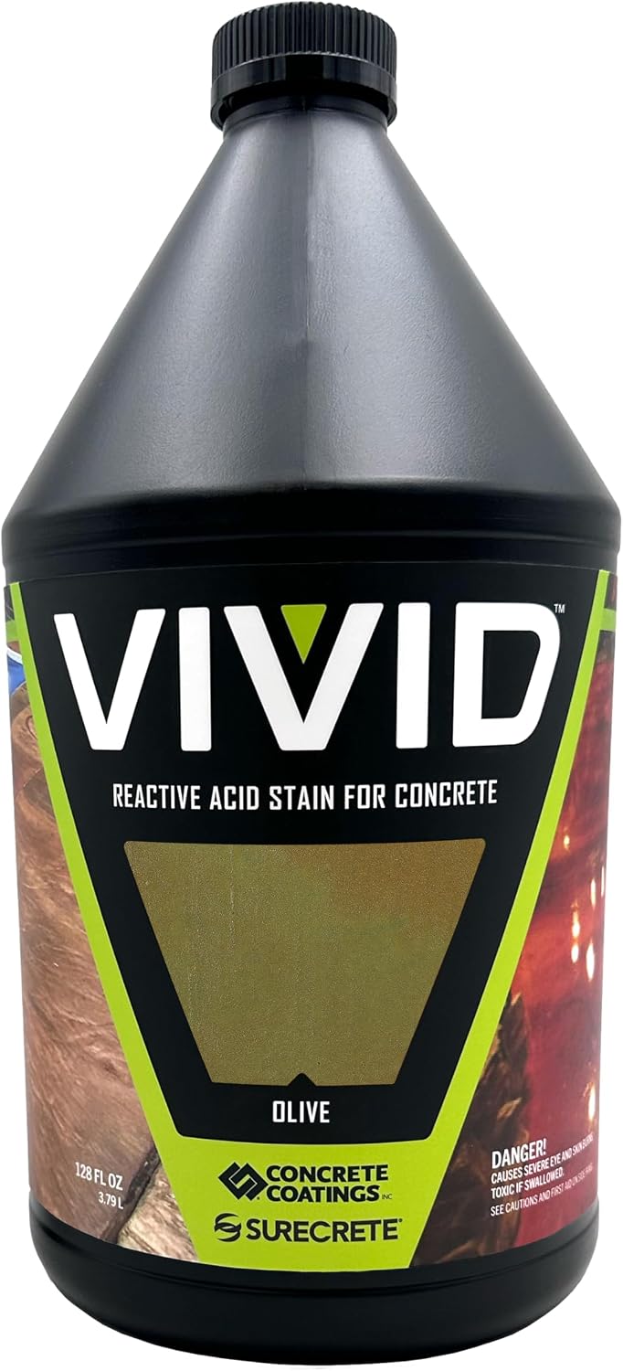 CC Concrete Coatings Vivid Acid Stain for Concrete | Weathered Terracotta | 4 oz Tester