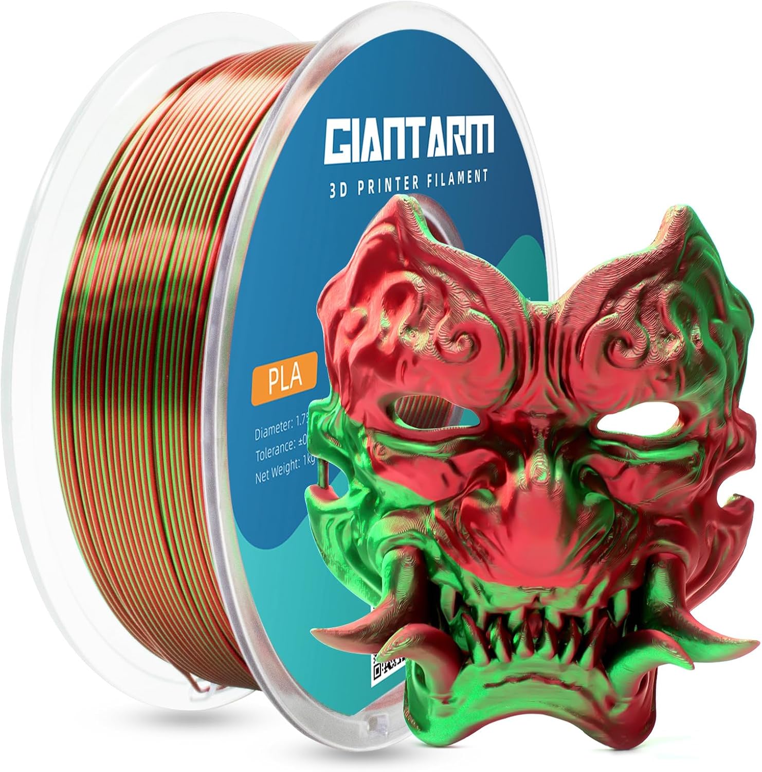 GIANTARM 3D Printer Filament, Silk Gold Pla Filament, 1Kg(2.2lbs) Spool, 1.75mm Dimension Accuracy +/- 0.03mm, 3D Printing Filament