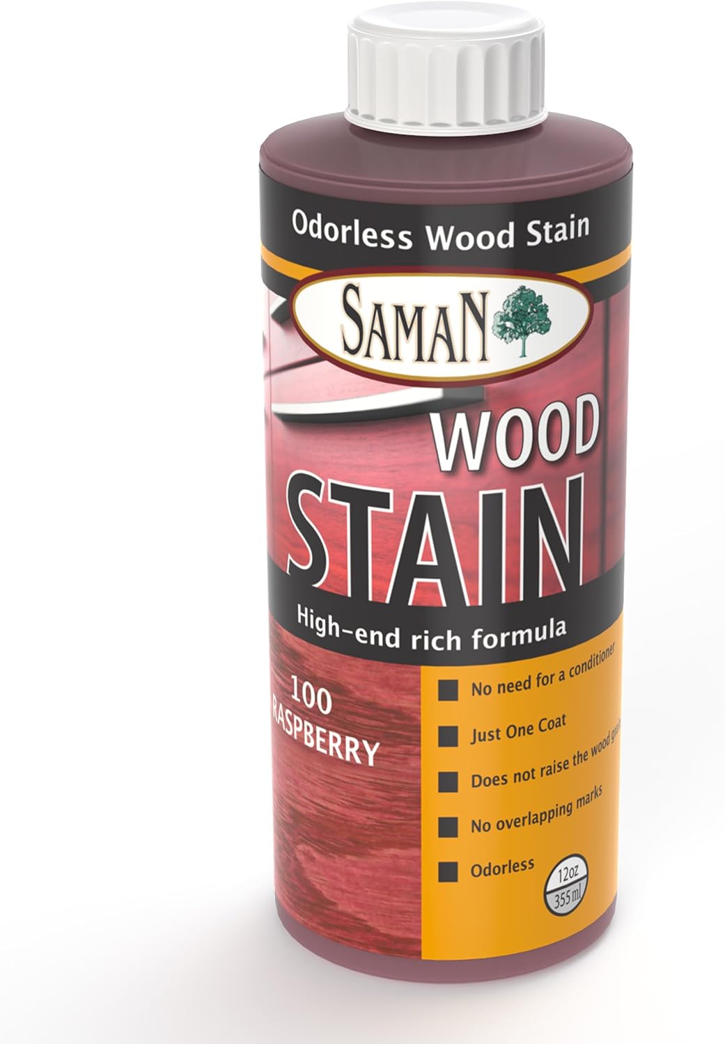 SamaN Interior Water Based Wood Stain - Natural Stain for Furniture, Moldings, Wood Paneling, Cabinets (Antique Walnut TEW-212-12, 12 oz)