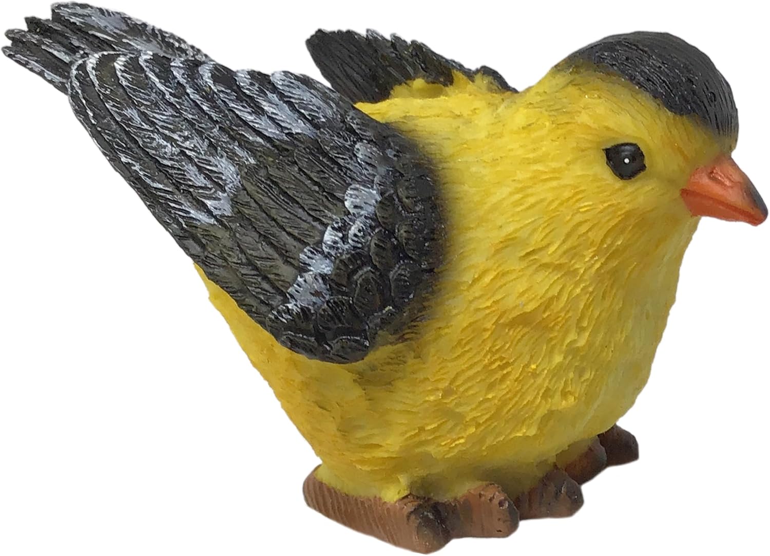 BANBERRY DESIGNS Goldfinch Bird Figurines Set of 3, Hand-Painted Polystone Birds in 3 Poses, Small Decorative Bird Statues for Home, Garden, Mantel, Shelf and Spring Decor, 3 Inch