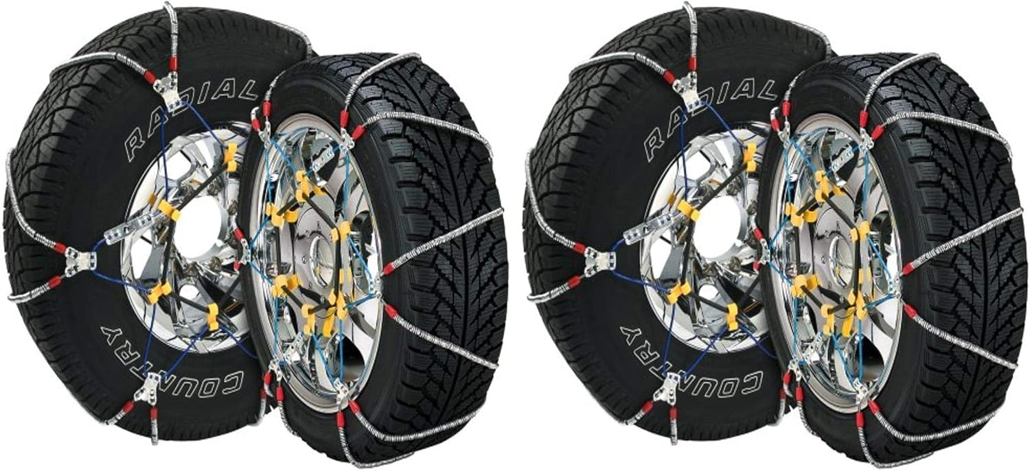 SCC SZ143 Super Z6 Cable Tire Chain for Passenger Cars, Pickups, and SUVs - Set of 2