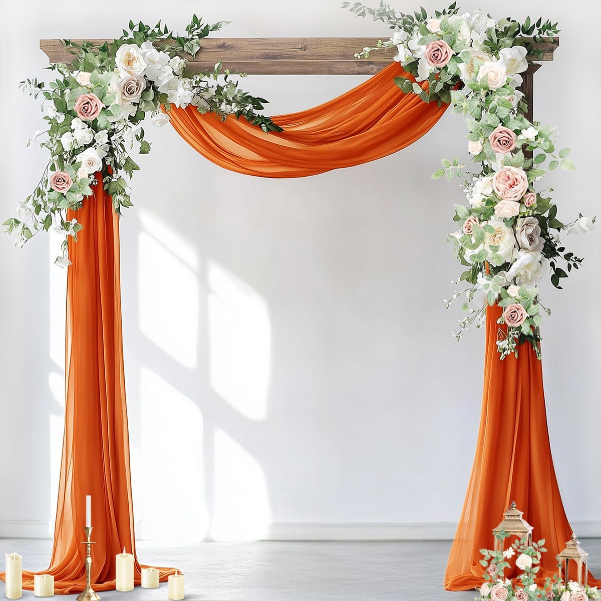 Wedding Arch Draping Fabric Sheer Chiffon Curtain Drape Wedding Party Decor