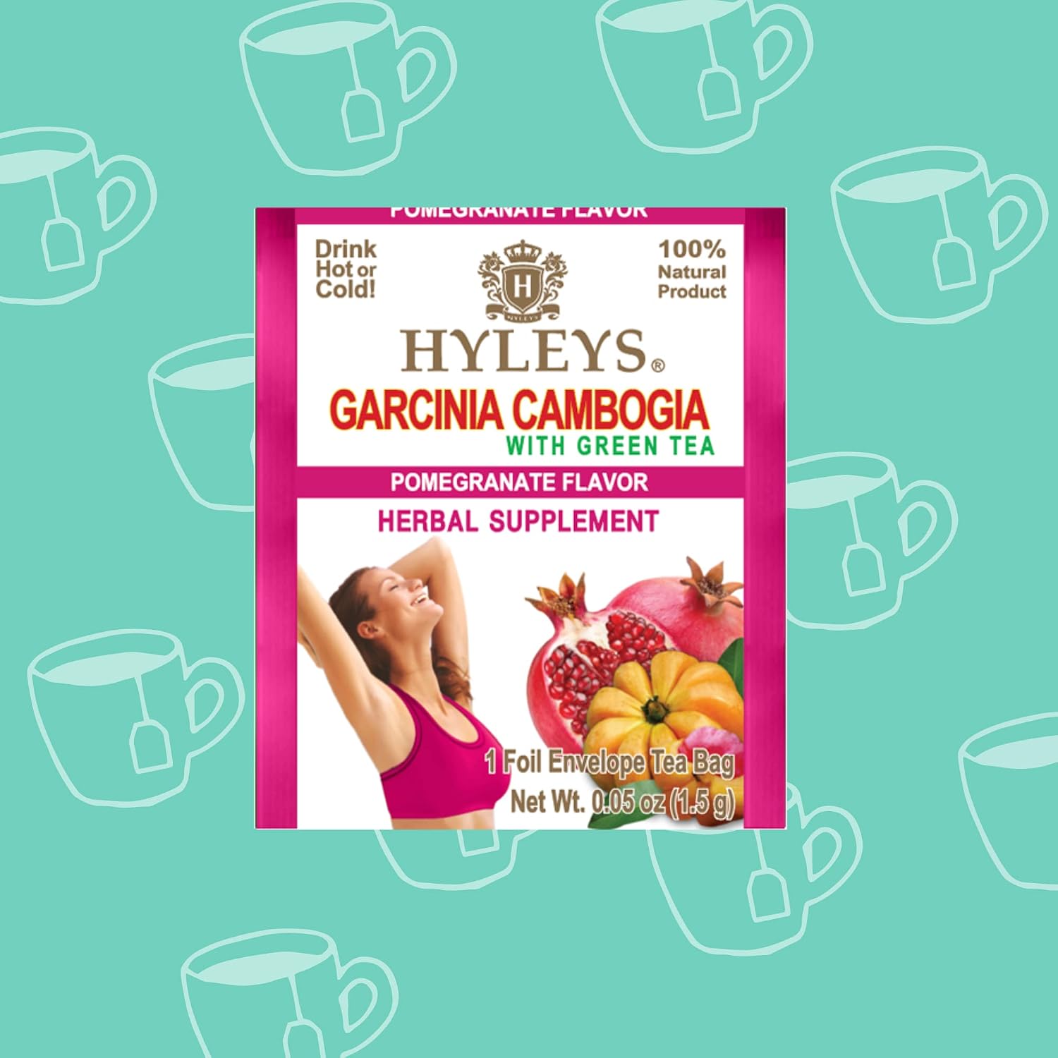 HYLEYS Tea Garcinia Cambogia Green Tea 5 Flavors Assortment - 25 Tea Bags