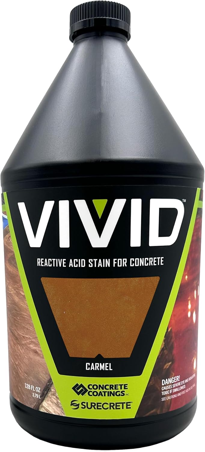 CC Concrete Coatings Vivid Acid Stain for Concrete | Weathered Terracotta | 4 oz Tester
