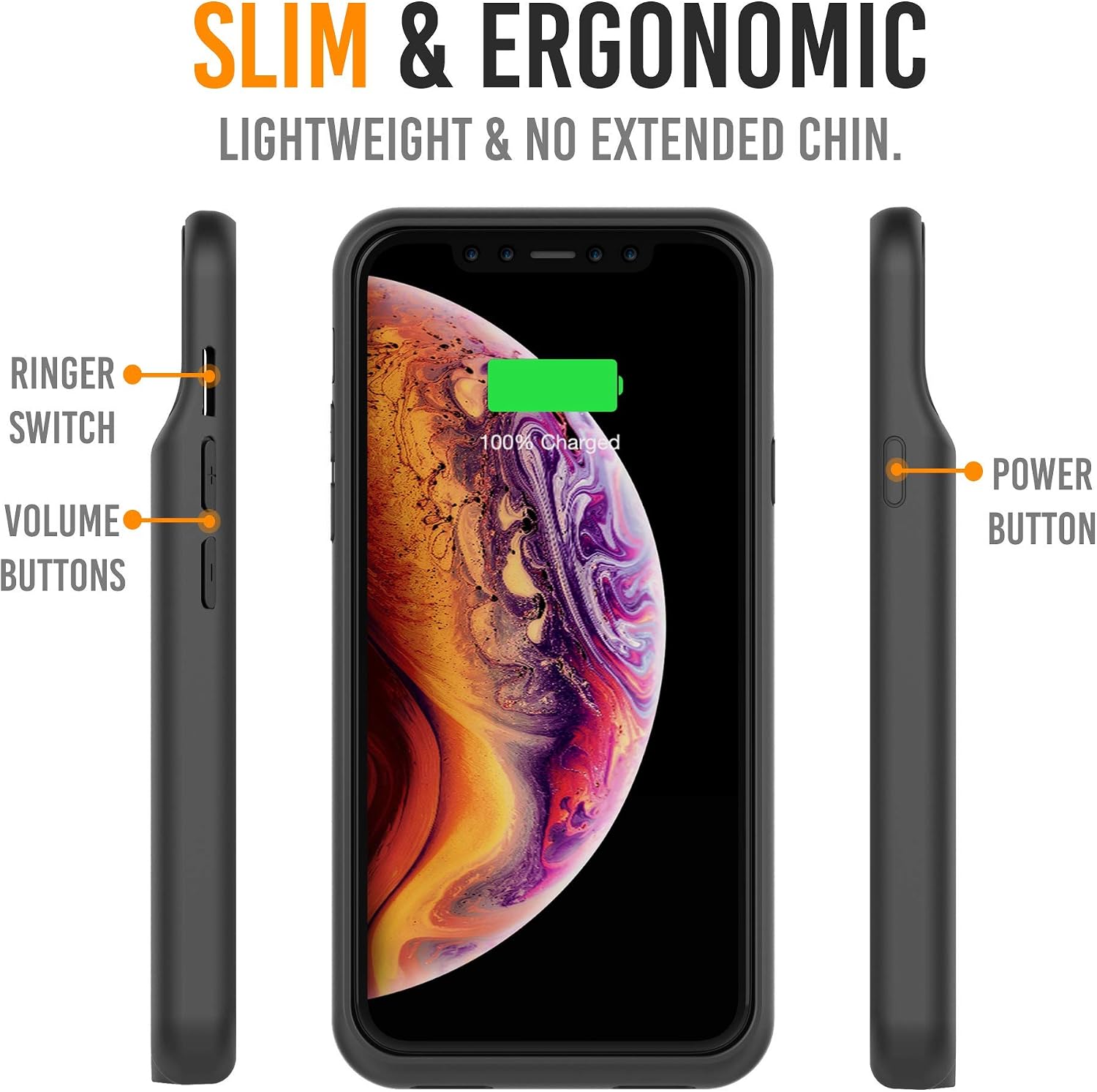 Alpatronix Battery Case for iPhone 12 Mini and iPhone13 Mini (5.4 inch), Slim Portable Protective Extended Charger Cover with Wireless Charging