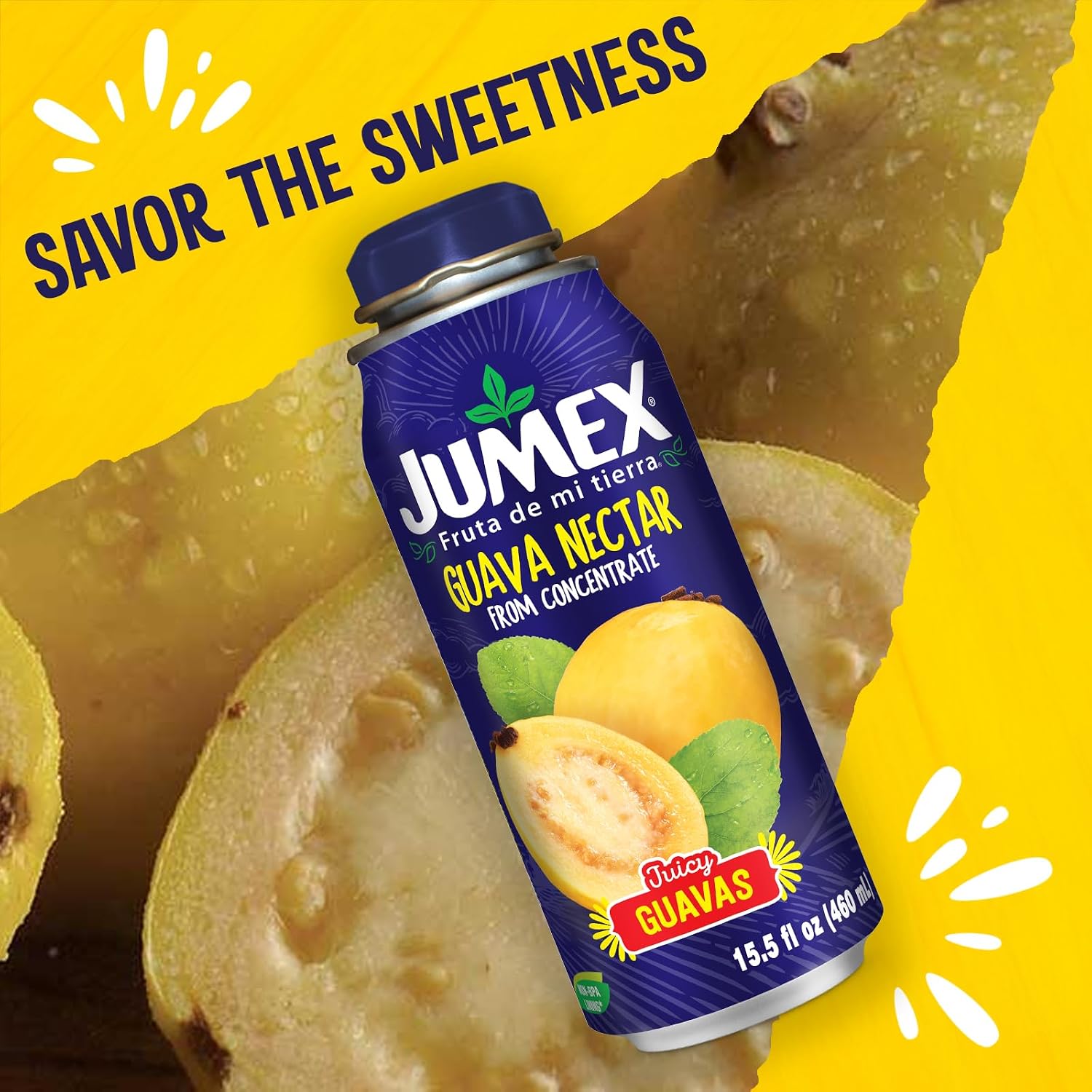 Jumex Mango Nectar Lata Botella - Made with Fresh Fruit Puree - Mango Juice Concentrate for Tropical Fruit Smoothie Mix, Cocktail Mixers & Kids Beverages - 15.5oz, 12 Pack Resealable Juice Bottles