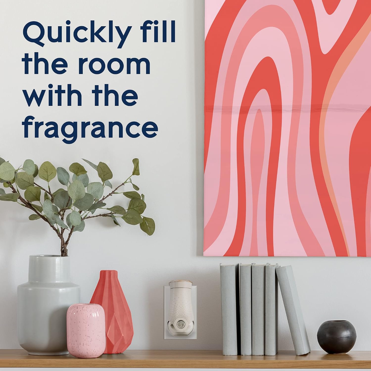 Glade PlugIns Refills Air Freshener, Scented and Essential Oils for Home and Bathroom, Stay Cool Watermelon, 3.35 Fl Oz, 5 Count