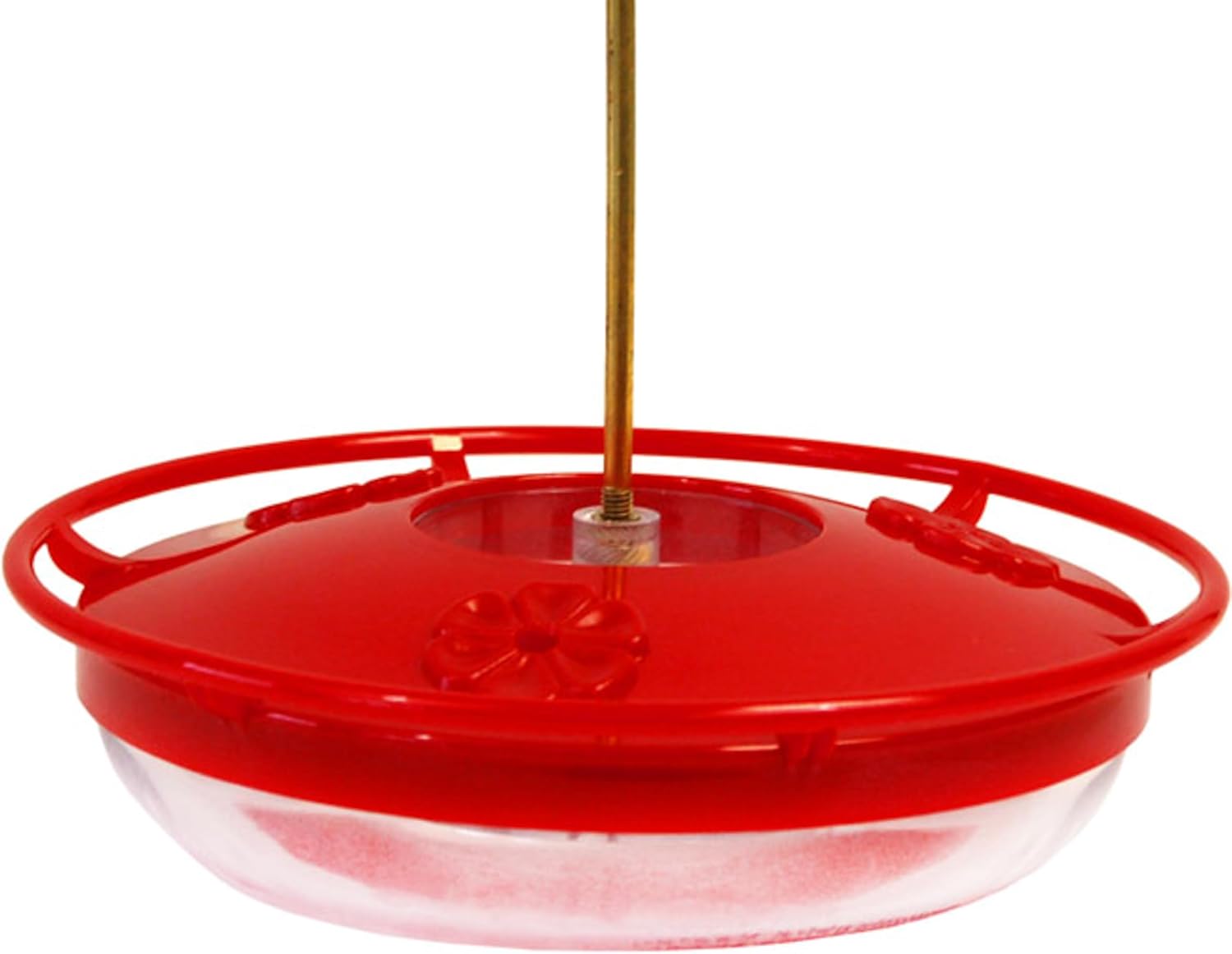 Aspects 430 Hummzinger Highview Mini Hummingbird Feeder, Red/Clear, 8 oz