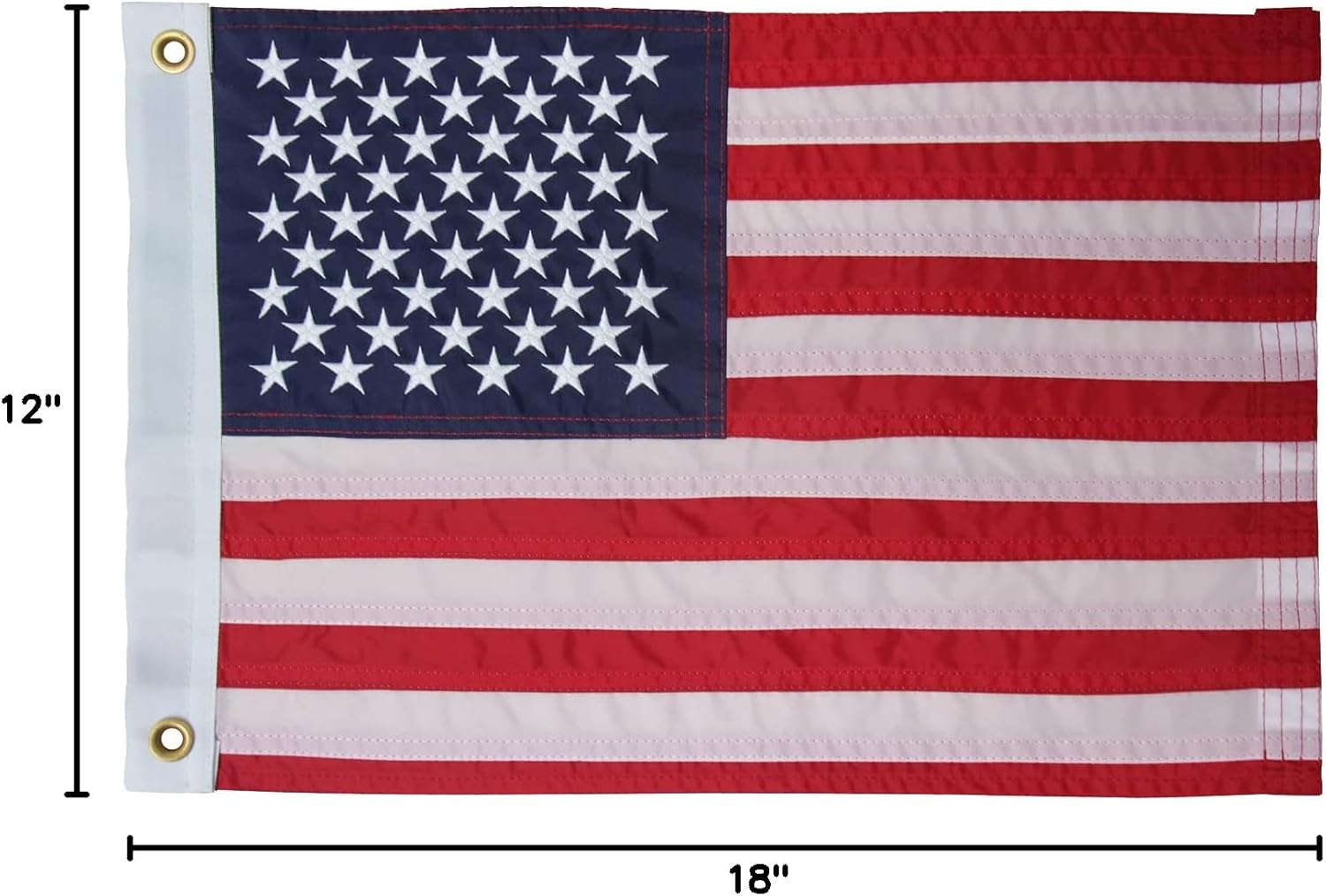 TOPFLAGS American Flag 4x6 Heavy Duty Outdoor US Flags for Outside Embroidered Stars USA Banner Sewn Stripes with Brass Grommets Vibrant Color