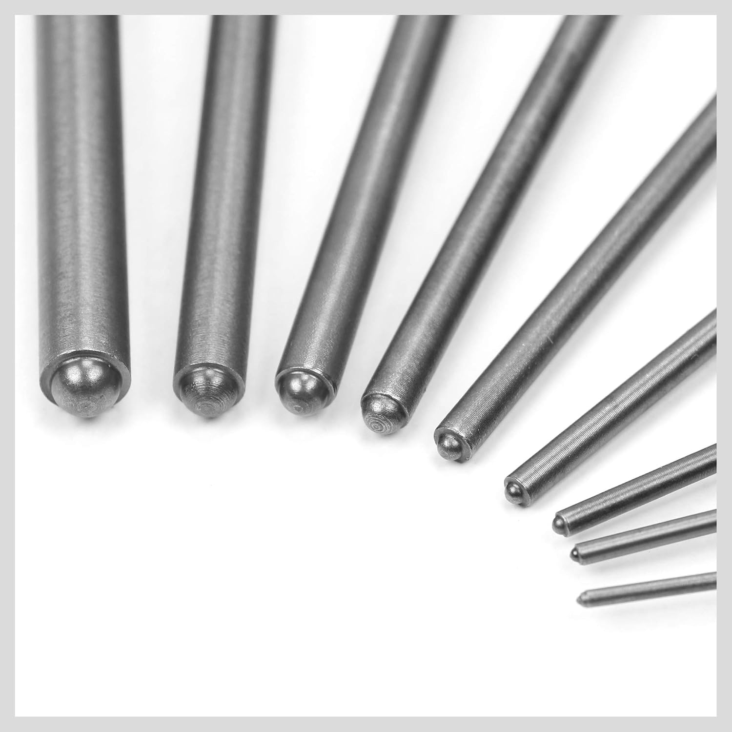 9-Piece Roll Pin Punch Set - Fast Pin Removal - Durable Steel & Construction - For Automotive, Firearm Maintenance, Watch