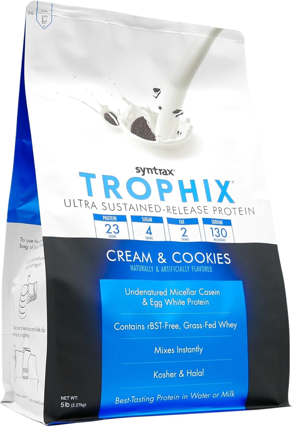 Syntrax Nutrition Trophix, Ultra Sustained-Release Protein Powder Blend, Chocolate Supreme, 5 lbs.