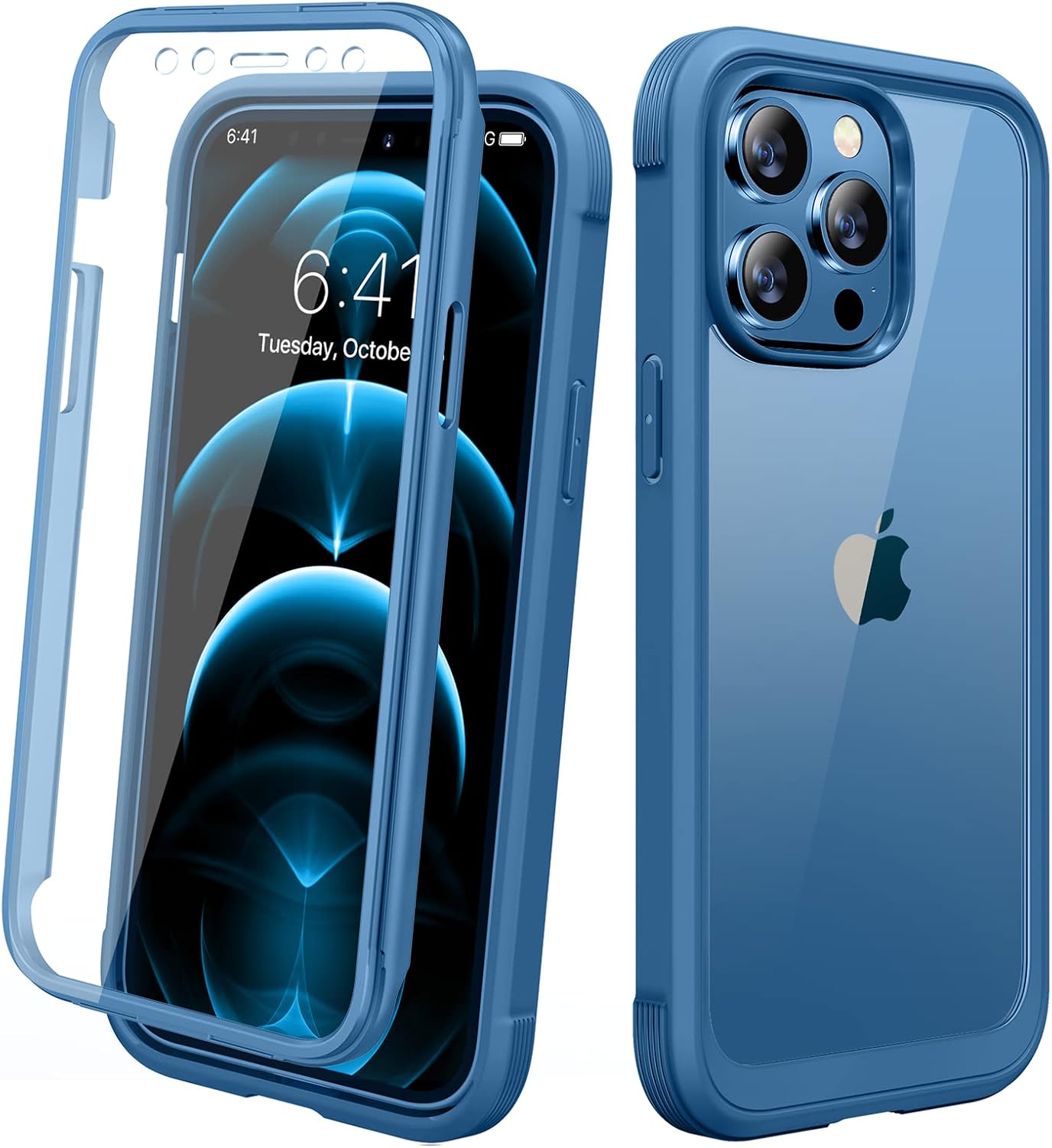 Diaclara Designed for iPhone 12 Mini Case, Full Body Rugged with Built-in Touch Sensitive Anti-Scratch Screen Protector