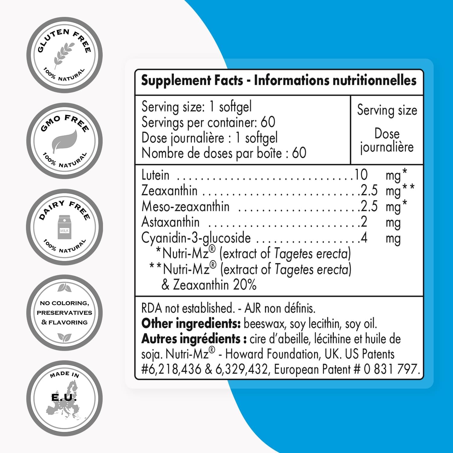 Supersmart - Macula Plus (High Potency Complex) - with Lutein, Zeaxanthin, Astaxanthin