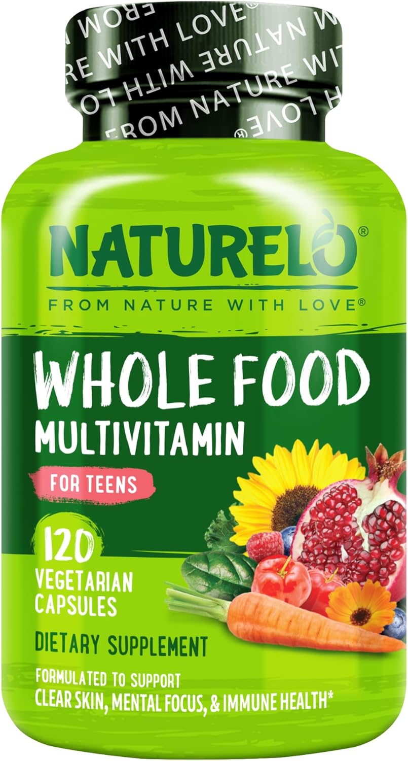 NATURELO Multivitamins for Teenage Girls/Boys, 120 Capsules