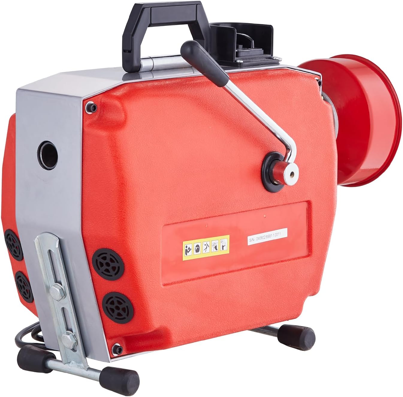 VEVOR 66FT x 5/8 Inch Drain Cleaner Machine, 250W Electric Sewer Snake Auger Manual Feed - with 7 Cutters, 2 Steel Cables (66' x 5/8" and 15' x 3/8")& CW/CCW Control for 1.6" to 4" Pipes