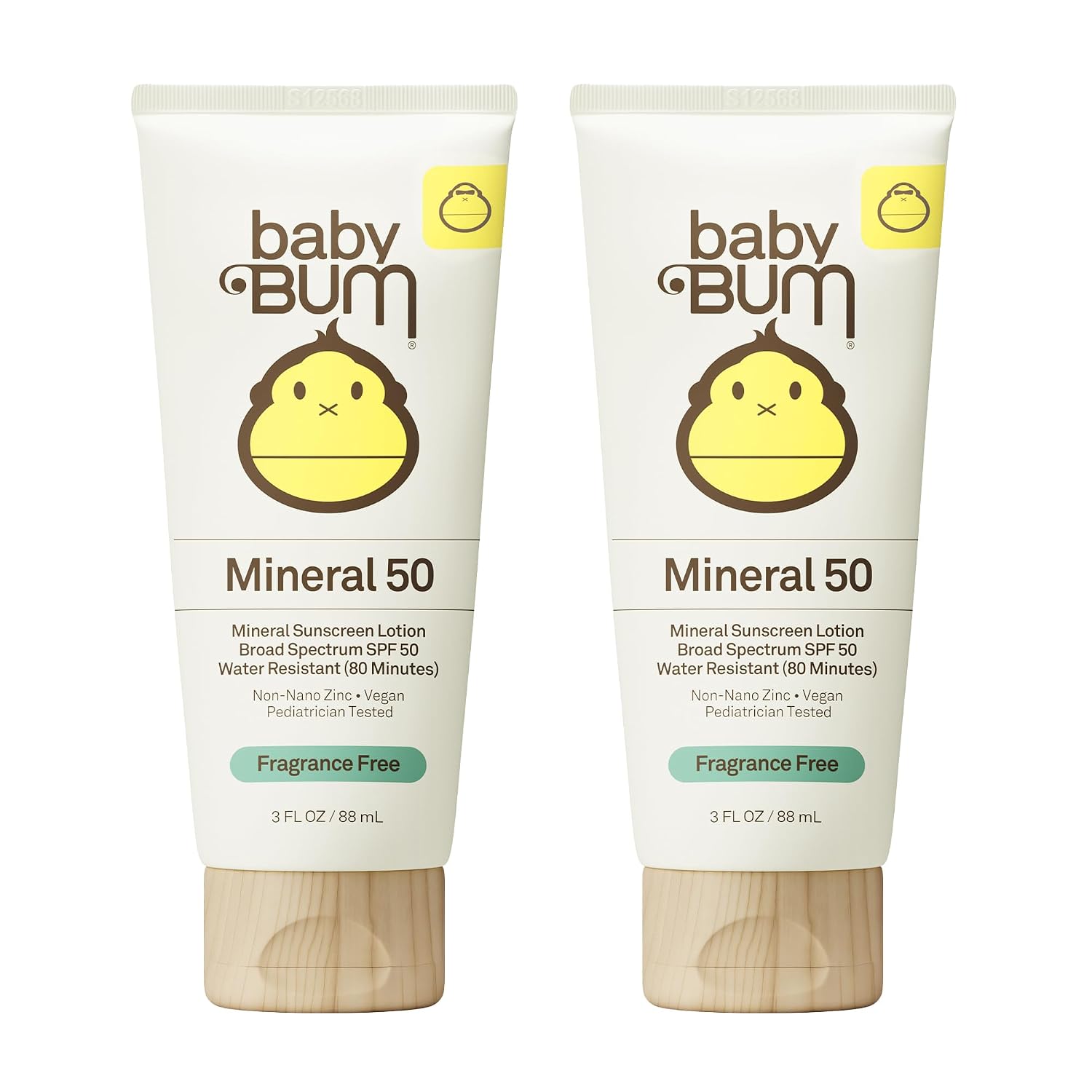 Baby Bum SPF 50 Sunscreen Lotion - Mineral UVA/UVB Face and Body Protection for Sensitive Skin - Hawaii 104 Act Compliant (Made without Octinoxate & Oxybenzone) - Travel Size - 3 oz