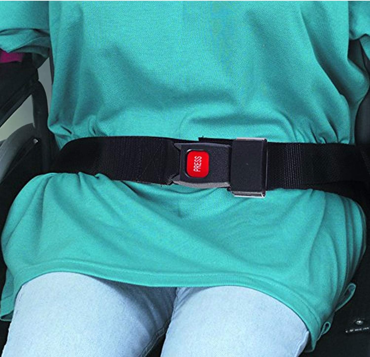 DMI Wheelchair Seat Belt and Safety Harness, Easy Install, 45 Inches long and 1.75 Inches Thick, Adjusts to 41 Inches, Black (Pack of 1)