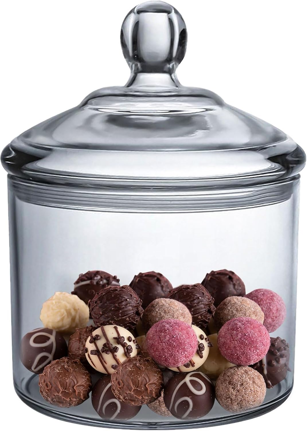 Kitchen Cookie Jar, Candy Dish with Lid, Clear Acrylic Airtight Jar for Nuts, Cookies, Candy, Chocolate, 40 OZ