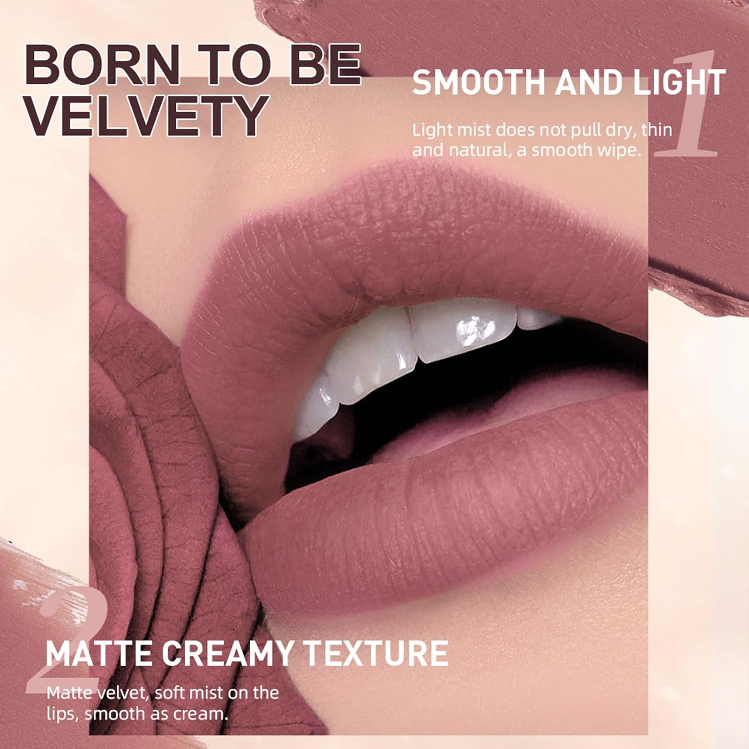 QiBest 7Pcs Matte Liquid Lipstick + 1Pcs Lip Plumper Makeup Set Kit, Pigmented Long Lasting Lip Gloss Set