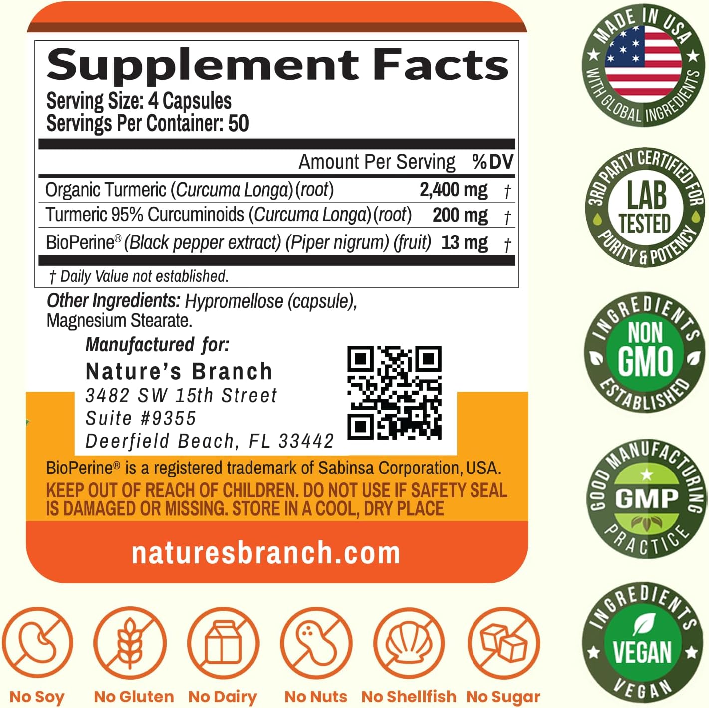 Turmeric Curcumin Supplement with Black Pepper 2600mg for High Absorption | Organic Turmeric Power – Turmeric Supplement For Joints