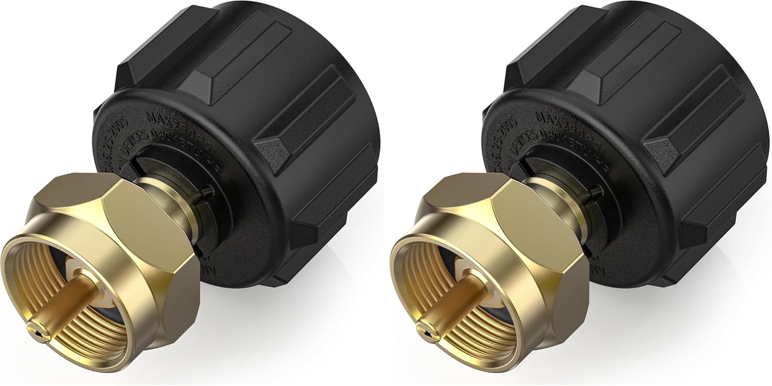 onlyfire Propane Refill Adapter, Fill 1 Pound Bottles from 20lb Tank | Solid Brass