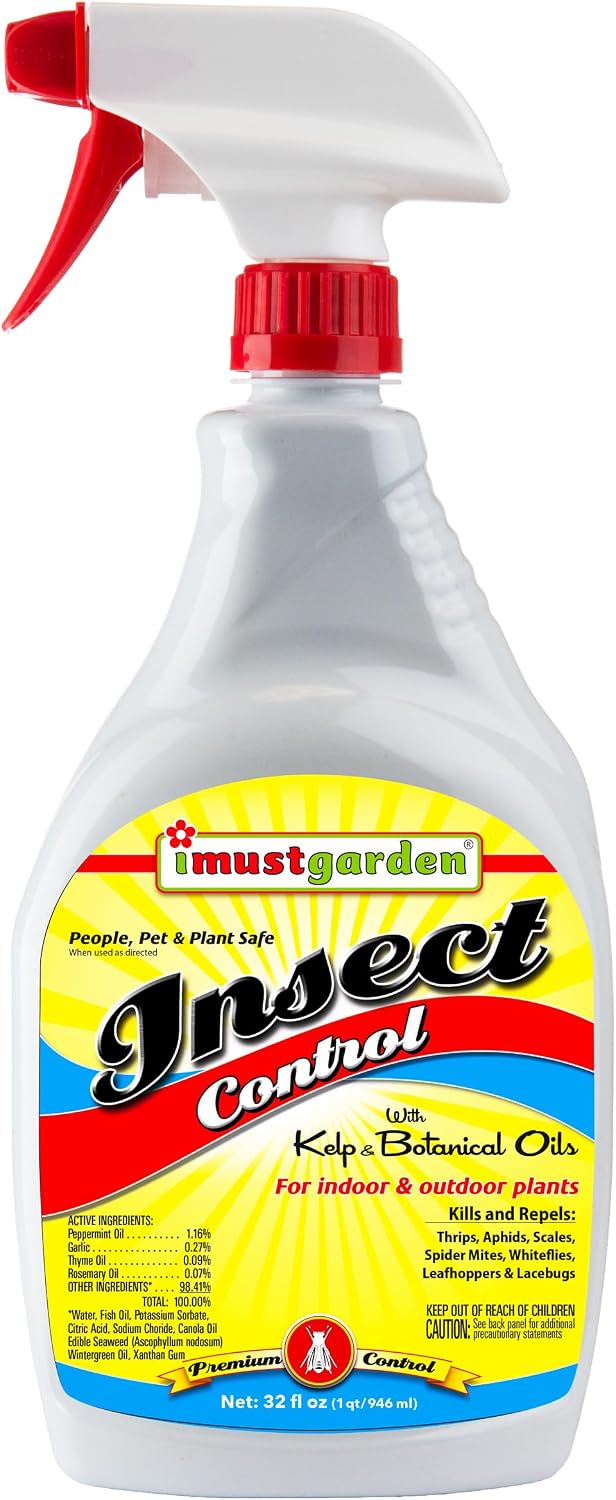 I Must Garden Insect Spray: Kills/Repels, Natural Plant Protection - 32oz | Kills/Repels, Natural Plant Protection