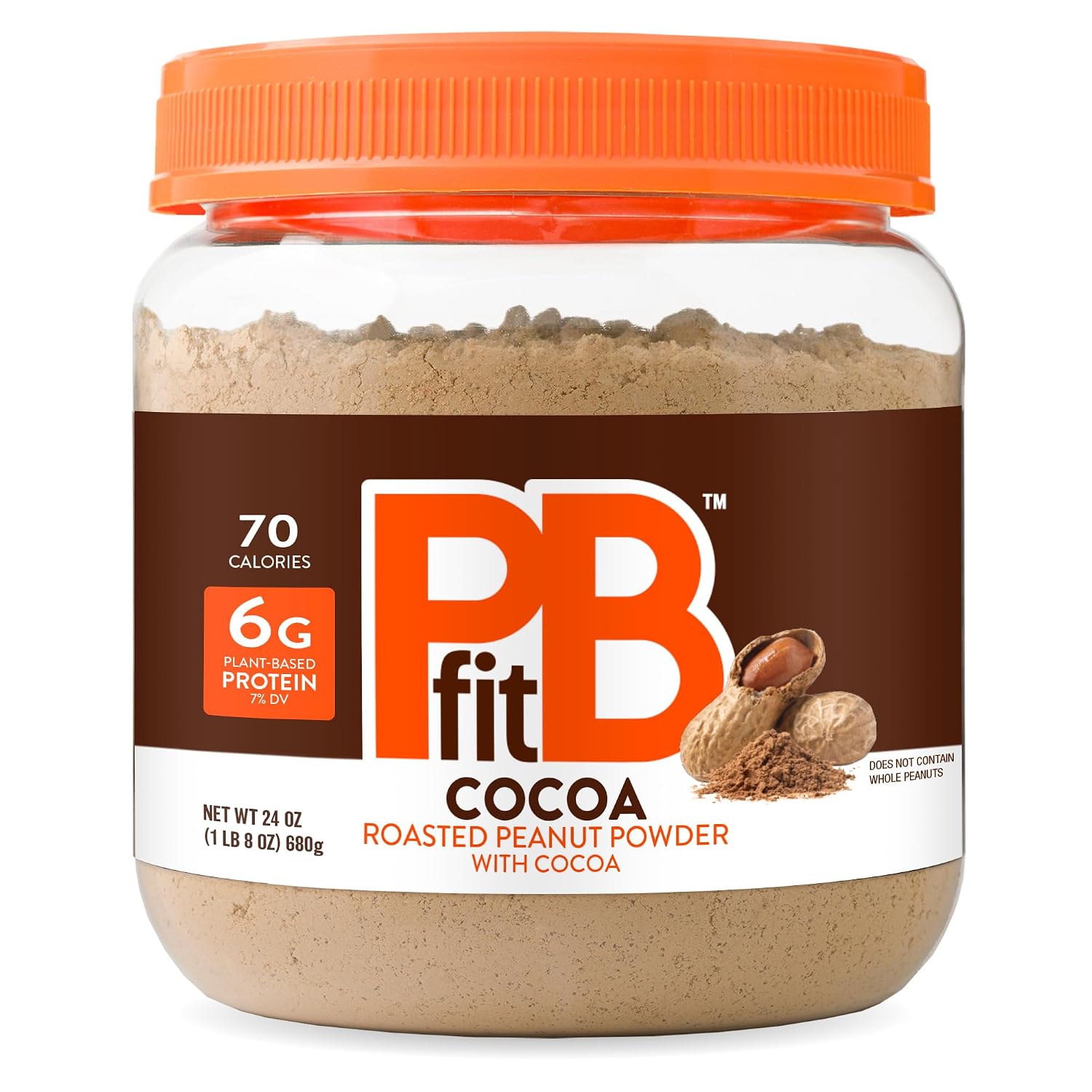 PBfit Cocoa Peanut Butter Powder 24 Oz, Peanut Spread with 6g Protein