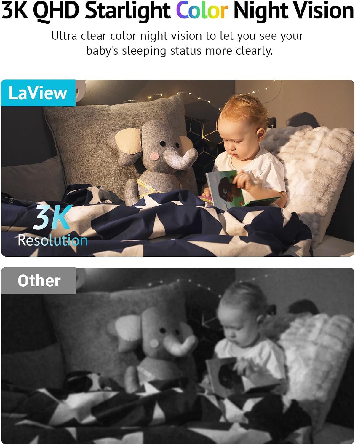 LaView Security Cameras 4pcs, Home Security Camera Indoor 1080P, Wi-Fi Cameras Wired for Pet, Motion Detection, Two-Way Audio, Night Vision, Phone App